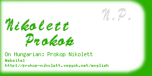 nikolett prokop business card